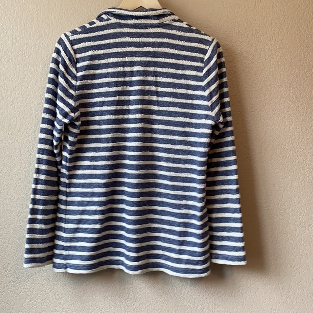 Jones New York Quarter Zip Striped Fringe Large - Picture 8 of 9